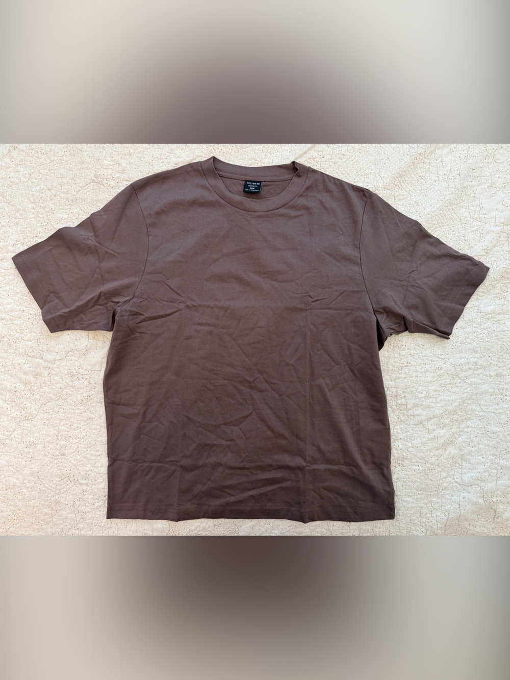 Cotton On Women's Short Sleeve Cropped Crew Tee in Brown